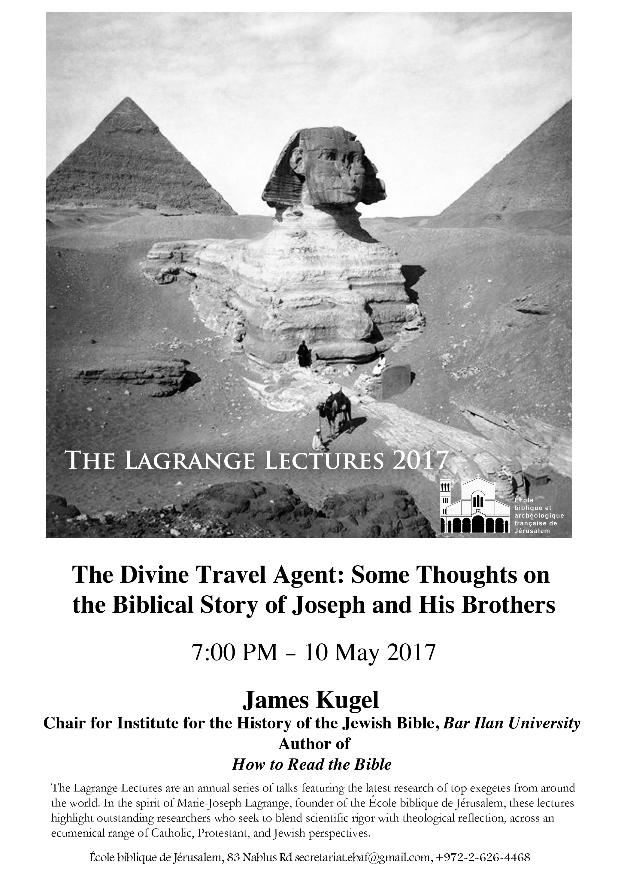 MarieJoseph Lagrange lecture series A4 poster Kugel c2 École